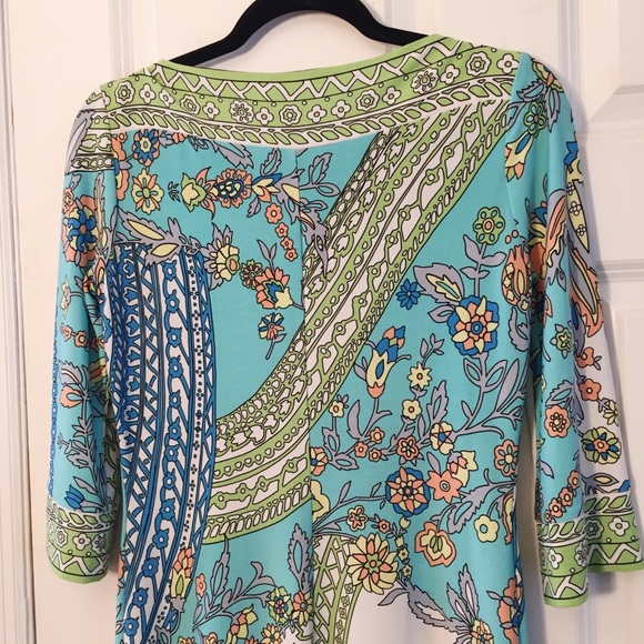 Donna Morgan 3/4 Sleeve Print Dress - Picture 3 of 6